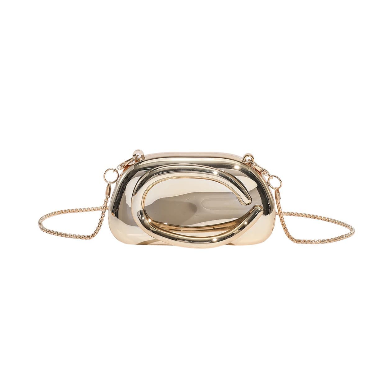 European and American Retro Niche Wine Red Metal Box Small Square Bag Banquet Versatile Phone Clutch Crossbody Mini Bag