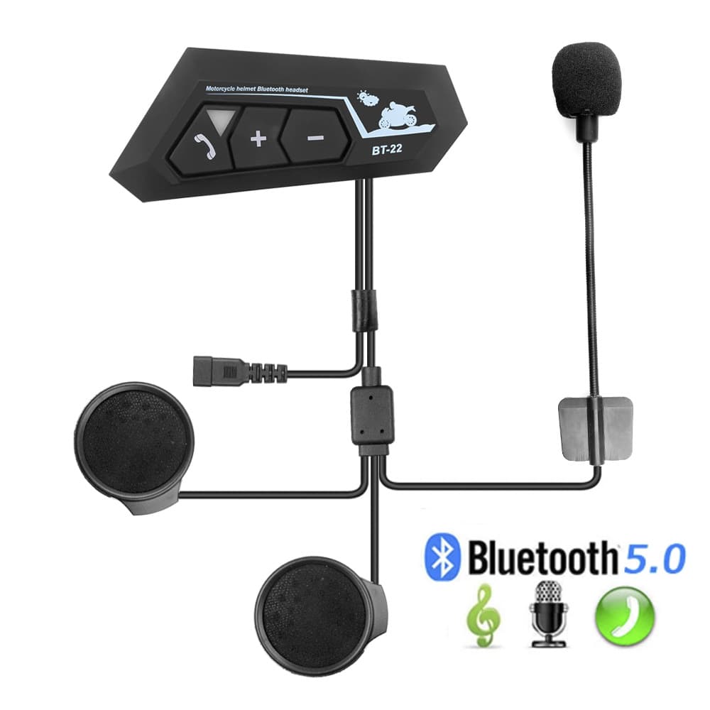 Motorcycle Helmet Bluetooth Headset Wireless Stereo Bluetooth 5.0 Headset Automatically Answers Incoming Calls Waterproof Noise Reduction