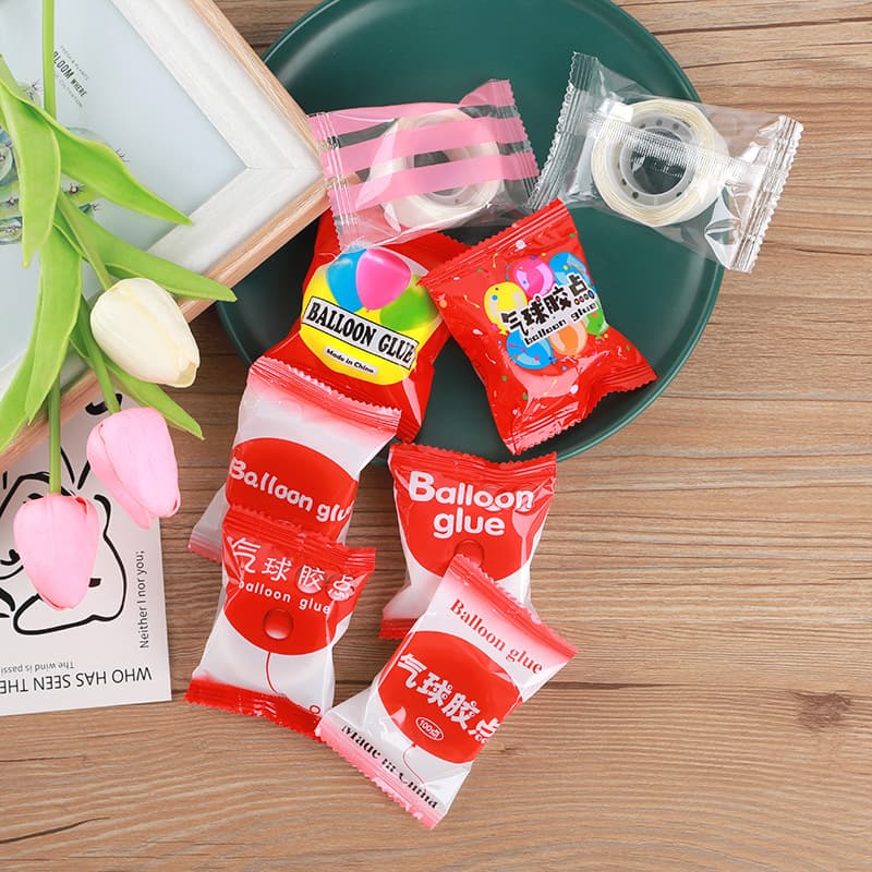 Portable Jelly Balloons Dot Glue Round Dot Stickers Non-drying Party Balloons Glue Office Cultural Binding Supplies