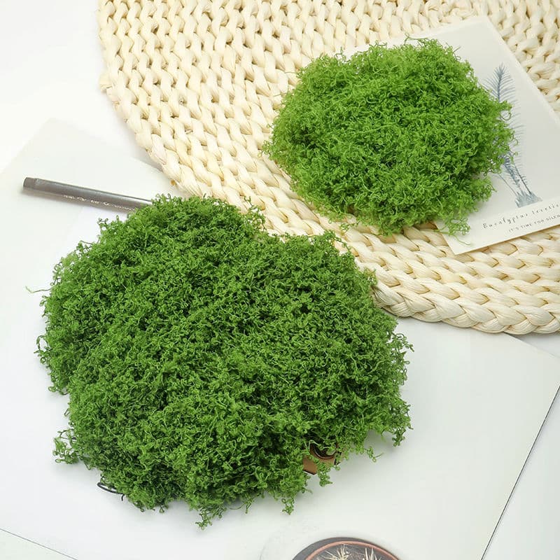 True moss turf, silky texture, artificial moss lawn, bonsai, potted plant paving, decorative filaments