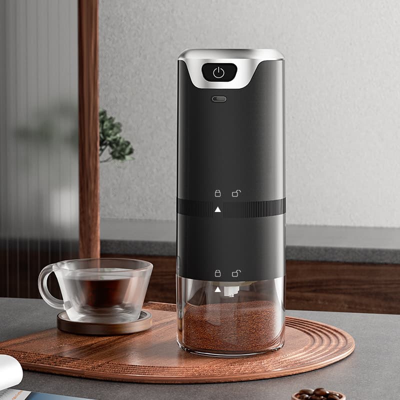 New Factory Cross-Border Electric Coffee Grinder Portable Coffee Grinder Rechargeable Automatic Grinder Tamper