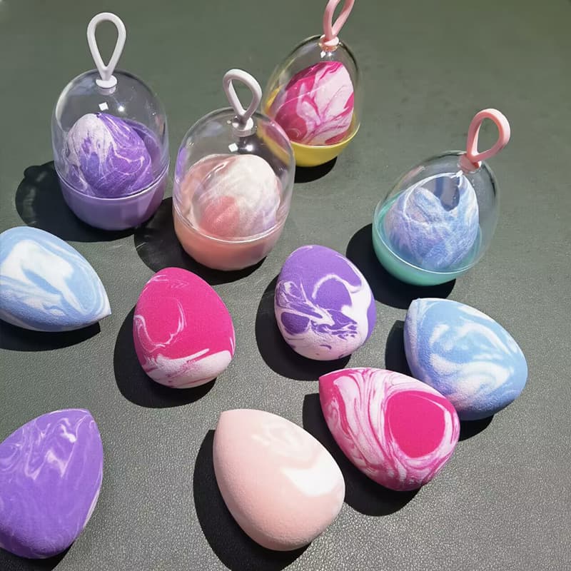 Gradient Makeup Sponge Ultra Soft Instant Bounce Mixed Color Stretchable Non-Latex Dry & Wet Use Makeup Sponge Puff