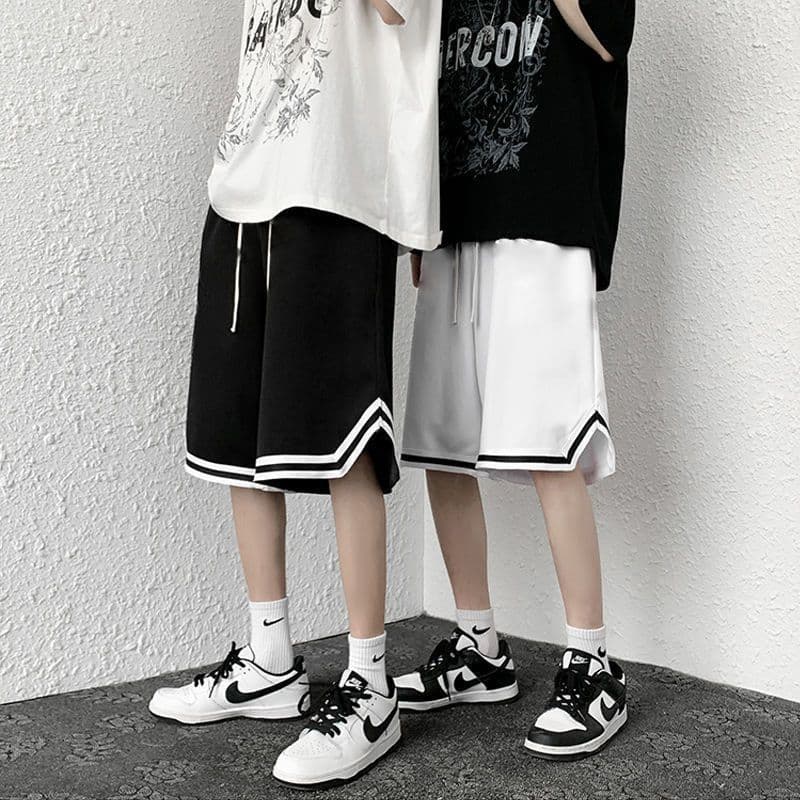 American loose basketball pants quick-drying training pants trendy loose no-knee shorts men's sports running fitness
