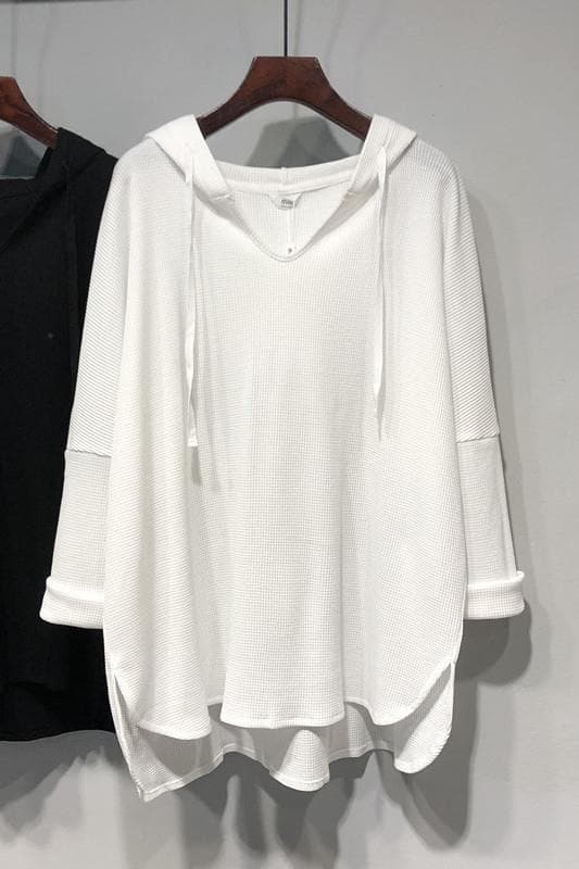 Extra large size 300 pounds irregular long-sleeved t-shirt for women spring and autumn 2025 new loose hooded slim mid-length top