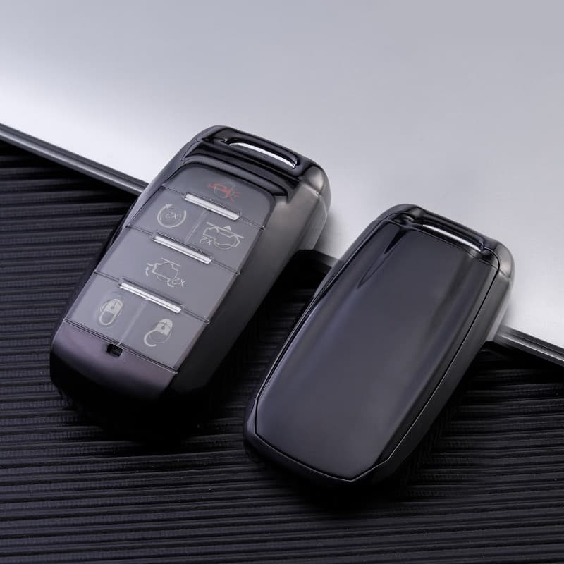 Transparent Key Case for Jeep Compass, Cherokee, Renegade, Grand Cherokee, Dodge
