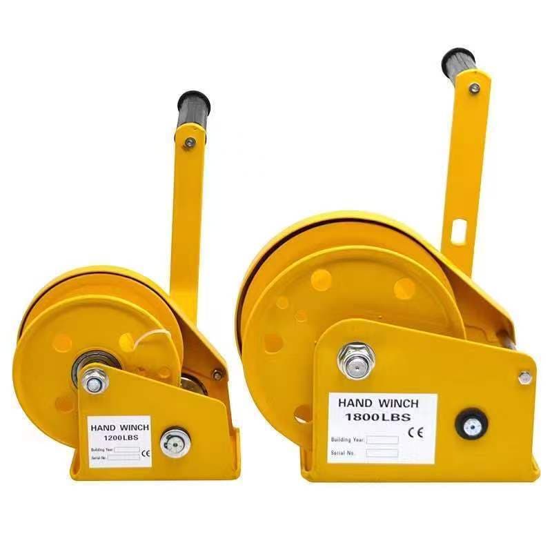 Hand winch, small household hand-operated lifting crane, bidirectional self-locking hand winch, heavy-duty self-locking winch.