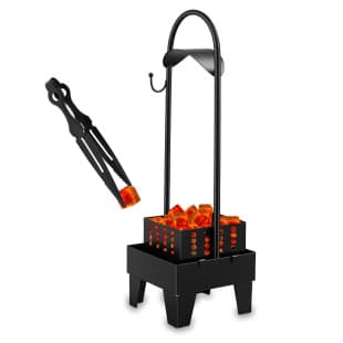 Cross-border Hot Selling Shisha Charcoal Blue Hookah Accessories Water Pipe Charcoal Basket Portable Charcoal Basket Foreign Trade Factory Stock Black