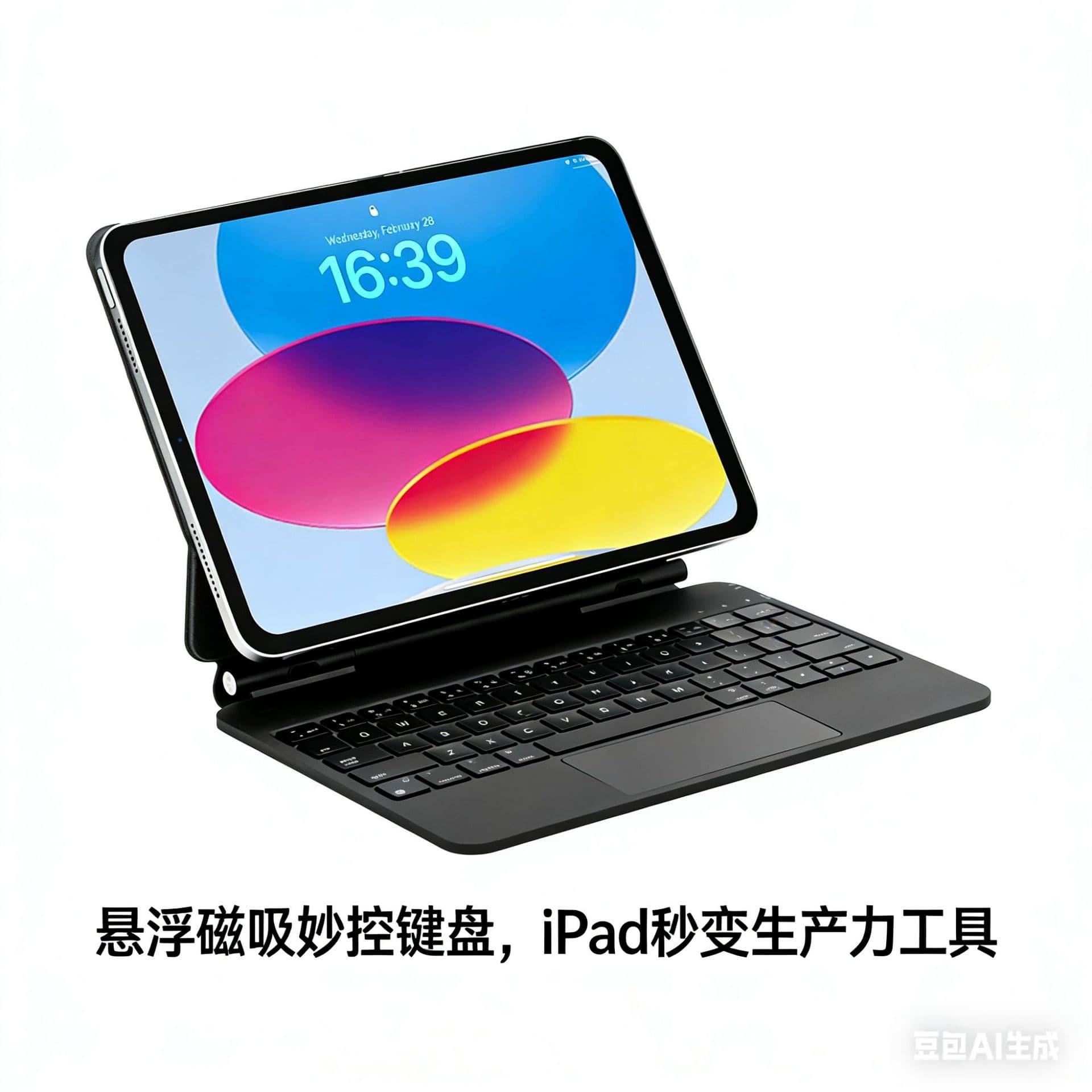 Magnetic suspension wireless keyboard for ipad10 Th/1lth A16 tablet touch Bluetooth keyboard case