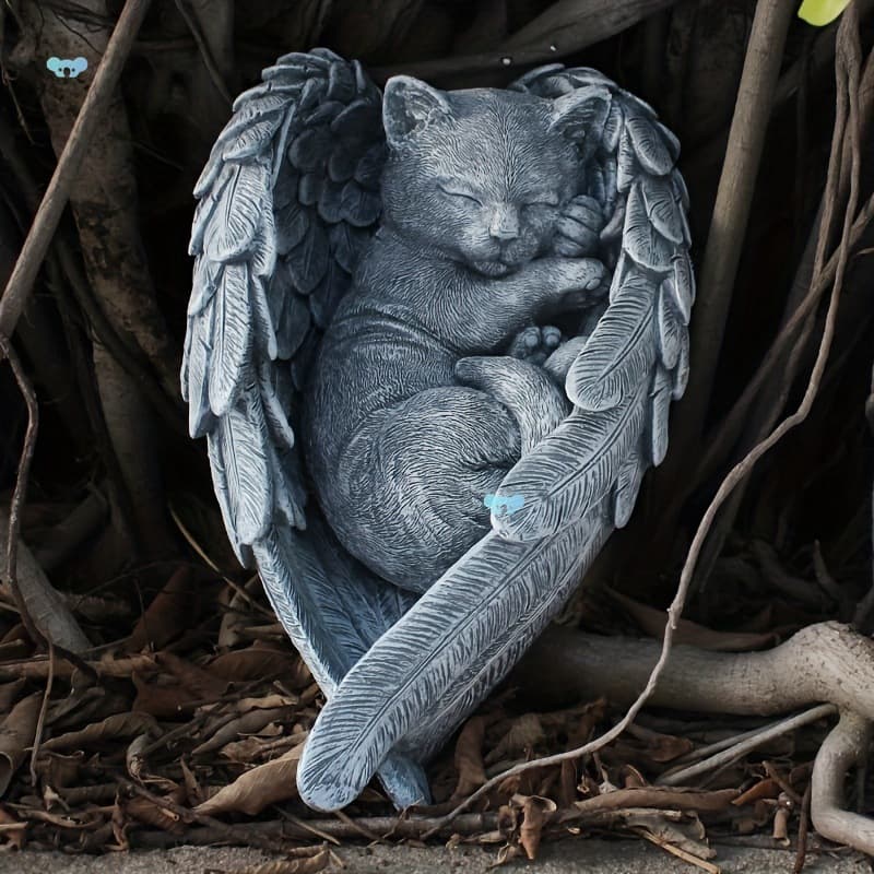 Indoor Outdoor Memorial Stone Angel Pet Memorial Stone for Gardens