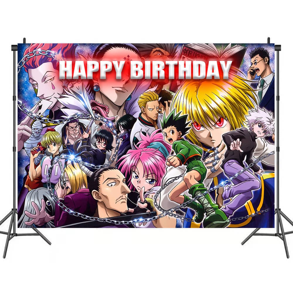 Amazon Anime Hunter x Hunter Photography Backdrop Cloth Foreign Trade Birthday Party Decoration 5x3ft