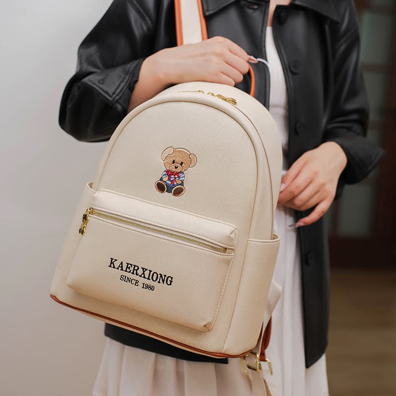 Cross-Border Retail and Wholesale Karl Bear Bear Backpack for Women, Korean Style Versatile School Bag, Casual Bag