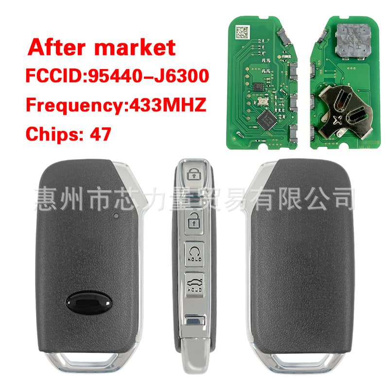 Compatible with 2018-2019 Kia K900 4-Button Smart Key 433MHz 95440-J6300 CHIP:47