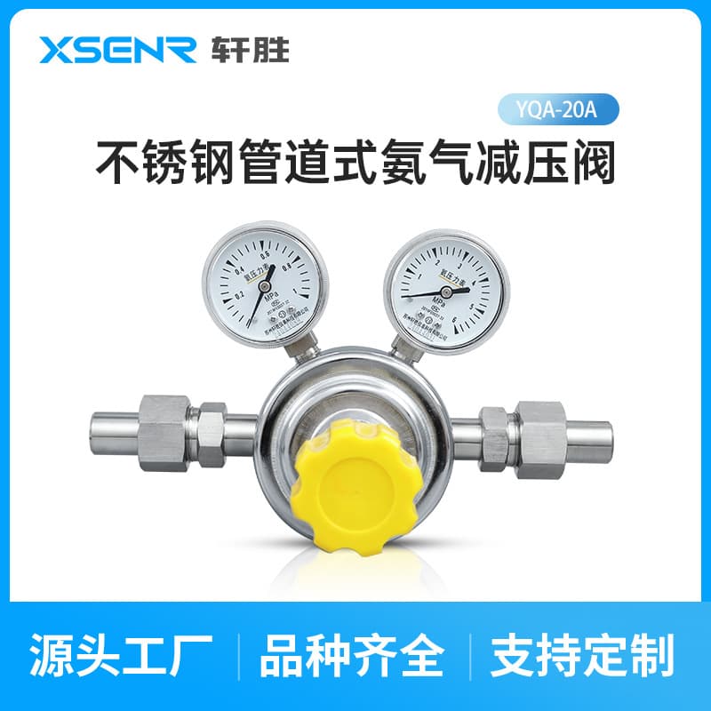 YQA-20 Ammonia Pressure Reducer, Pipeline Ammonia Pressure Regulating Valve, Stainless Steel Ammonia Pipeline Reducer