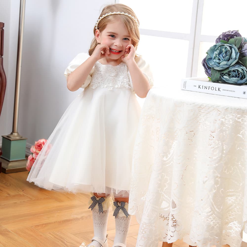 Girls Embroidered Dress for Birthday and Festival, Korean-Style Baby Girl Dress, Factory Direct Supply