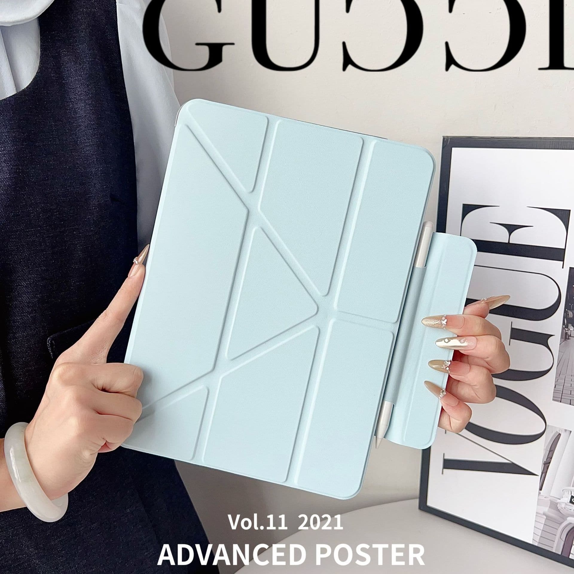 Suitable for iPad 11 New 2025 Tablet 10.9 Protective Cover Air7 Buckle 3+Y Fold 10th Generation A16 Hard Shell 11