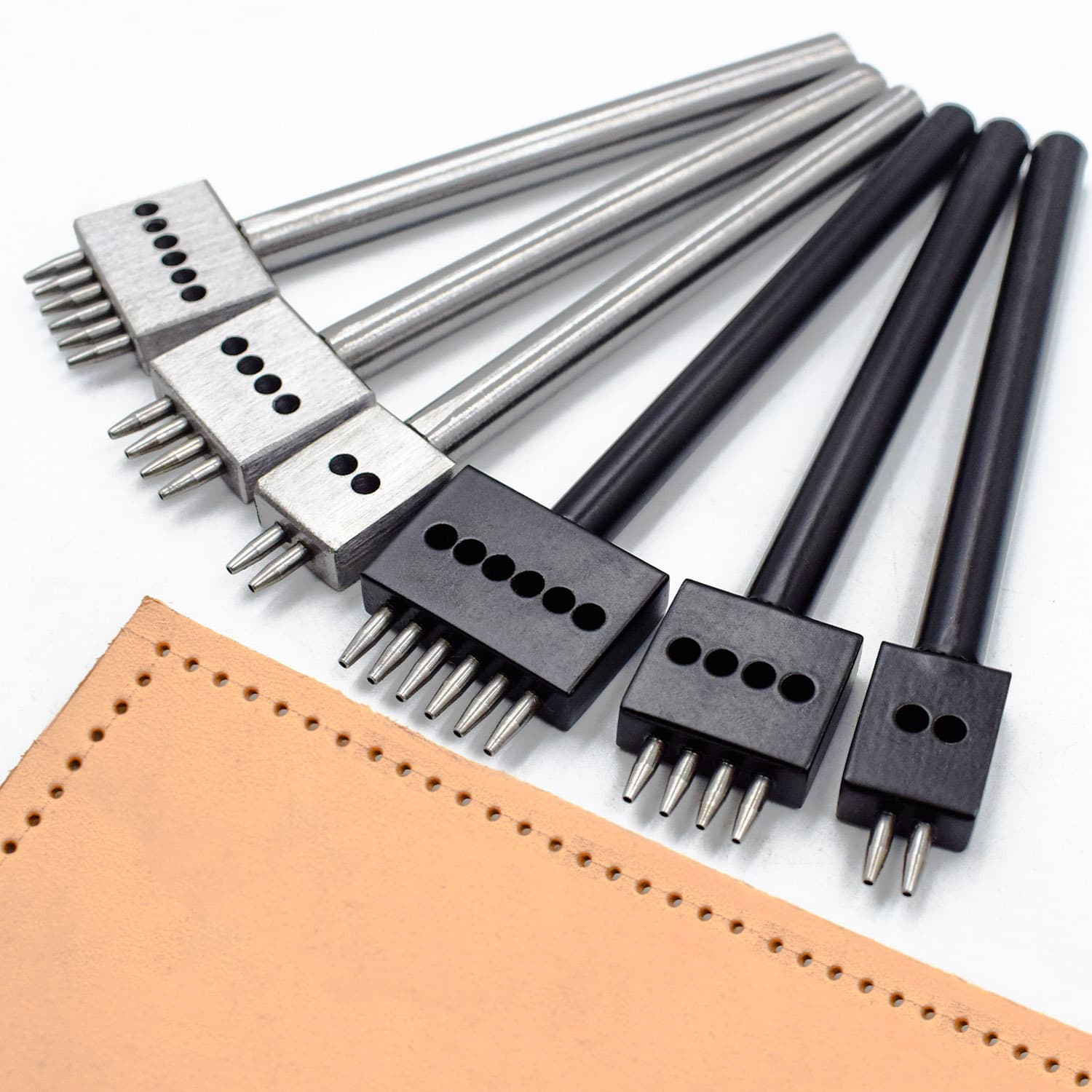 Stainless Steel Round Hole Punch Set for Leather Punching, Stitching, and Hole Making