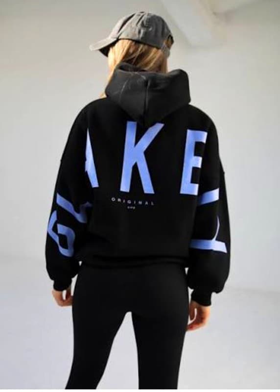2025 Hua Cotton Cross-border Europe and America TK Hoodie Unisex Autumn Large Letter Print Fashion Hoodie Jacket Women