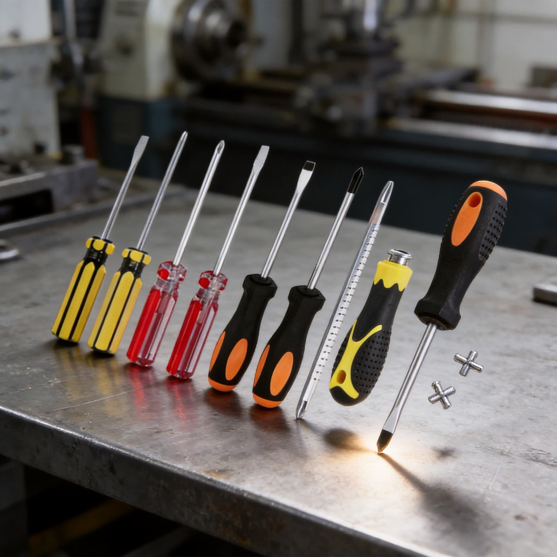Magnetic Hardened Carbon Steel Flathead and Phillips Screwdriver with Massage Handle, Retractable Screwdriver Bits