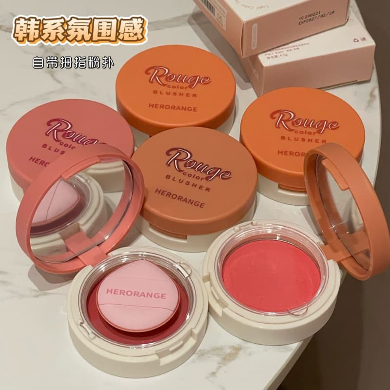 HERORANGE Matte Blush Cream Vitality Girl Natural Nude Makeup Brightening and Contouring Student Whitening Rouge Blush