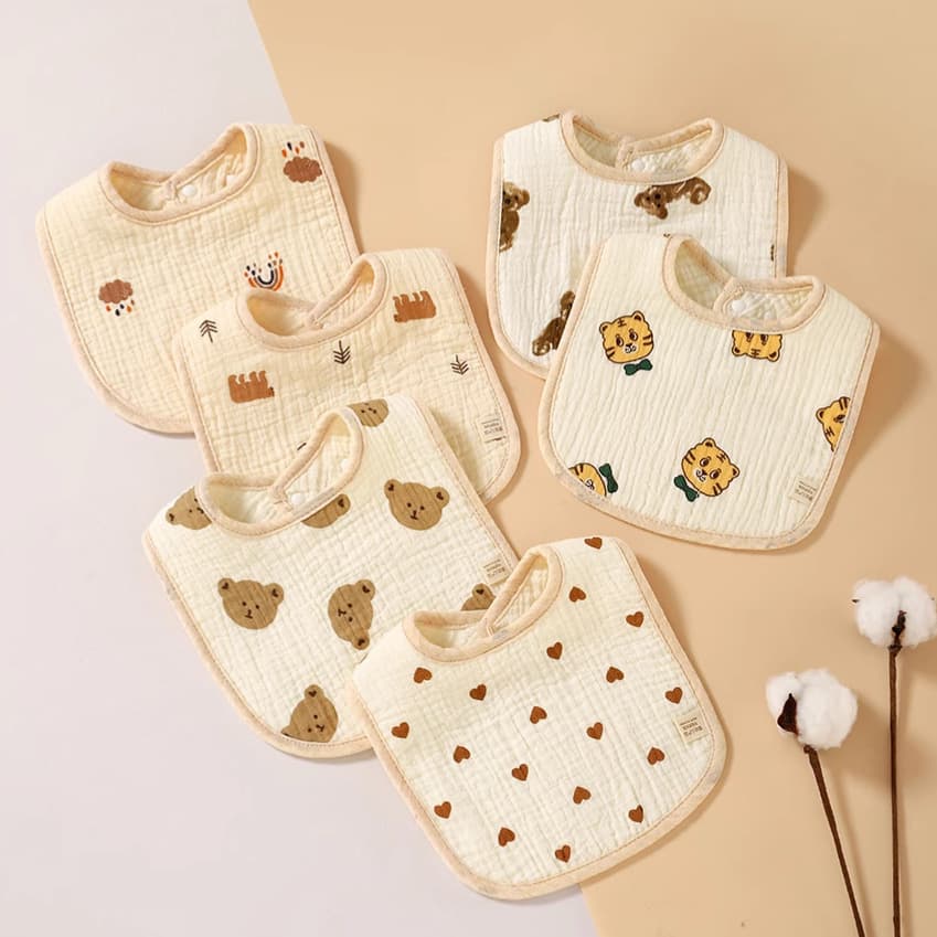 Baby saliva napkin baby cotton gauze type A bib anti-vomiting infant breathable waterproof infant saliva napkin