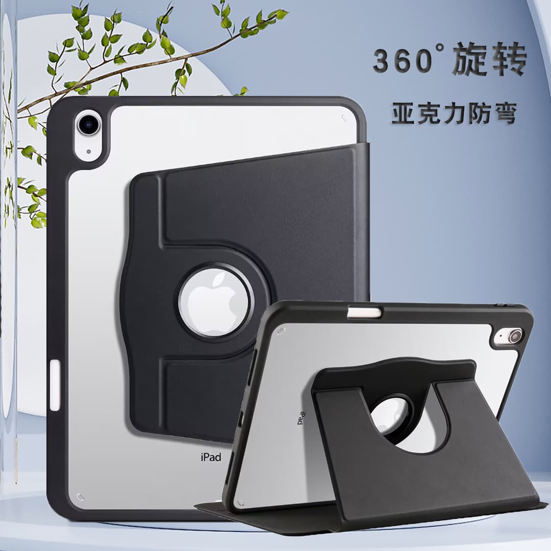 Compatible with iPad 10th Anniversary 2022 Pro 11-inch Protective Case, Acrylic 360-degree Rotating Transparent Air5 Leather Case