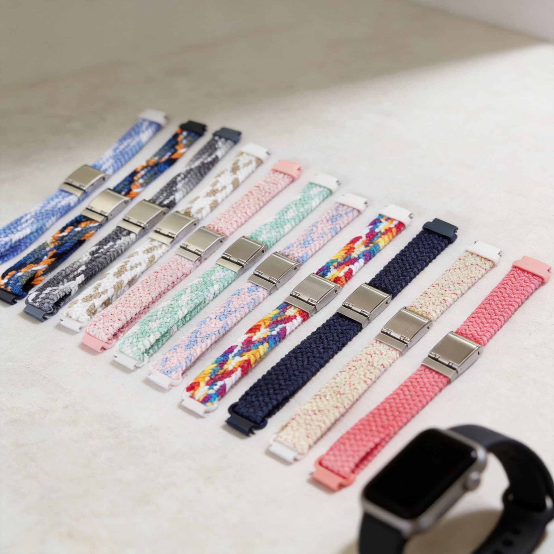 Nylon woven watch strap suitable for Xiaomi bracelet Huawei 12MM fashionable quick-release quick-release cross-border hot sale