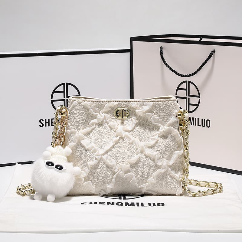 White niche bag for women 2025 new commuter high-end birthday gift chain shoulder crossbody bag