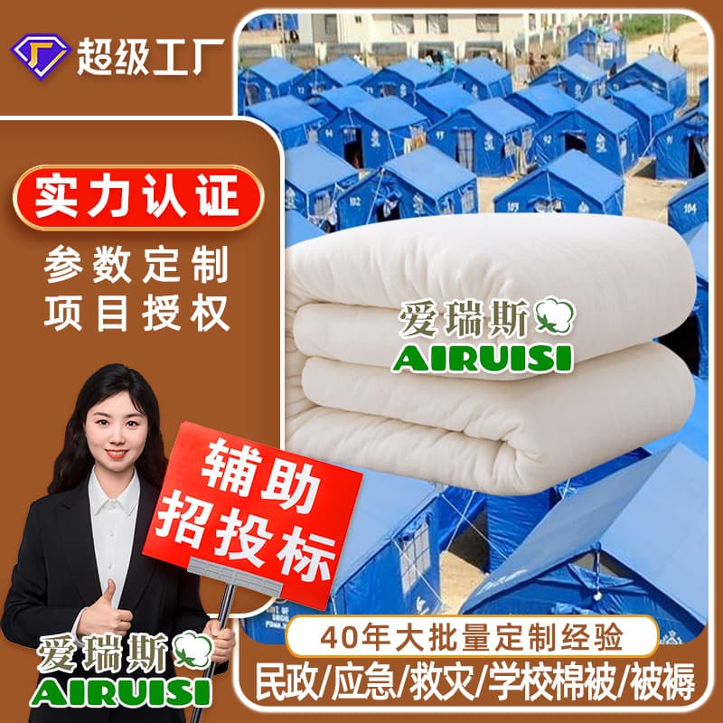 Chengdu Class A Emergency Relief Cotton Quilt Full Set, Xinjiang Long-Staple Cotton Batting, Pure Cotton Quilt Core for Bidding