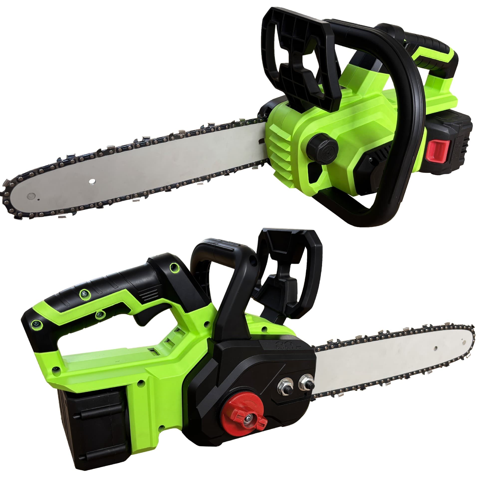 Cordless Lithium Battery Chain Saw 12inch Mini Electric Saw with Anti-Skid Handle Brushless Motor Chainsaw Logging Saw