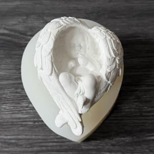 3D Sleeping Angel Aromatherapy Handmade Silicone Mold Candle Plaster Chocolate Cake Decoration Mold
