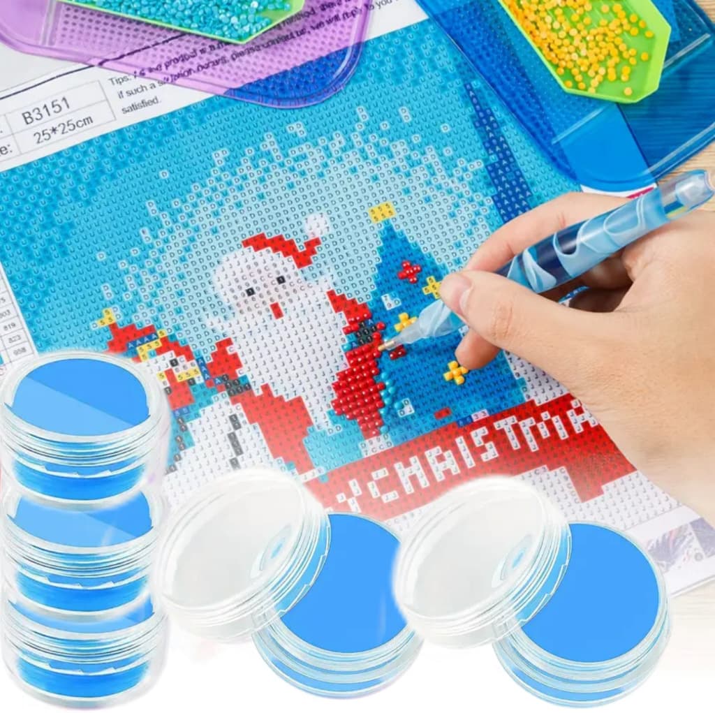 5D Diamond Art Painting Wax with Storage Box for Diamond Art Painting Wax Strips, Diamond Painting Embroidery Accessories