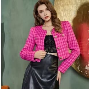 2023 Autumn Chic Short Women's Blazer Jacket AA77-69781 Casual Fashion