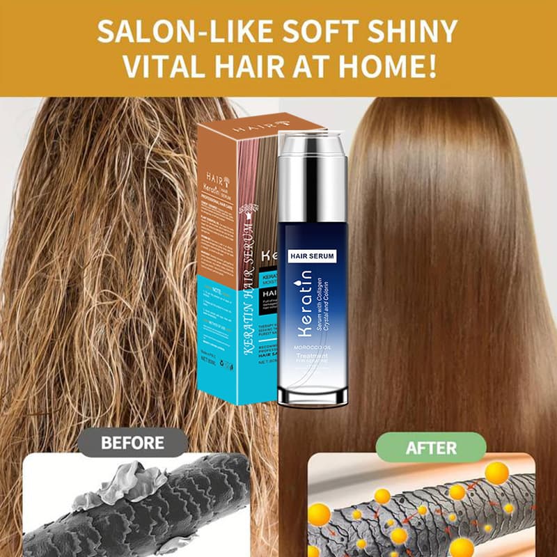 Cross-border Keratin Hair Oil for Permed and Dyed Hair, Anti-Frizz, Smoothing Moroccan Hair Oil Hairoi