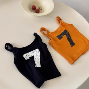 Yuyu Princess Girls Summer Design Sense Dopamine Vest Kids Twisted Strap Backless Crop Top