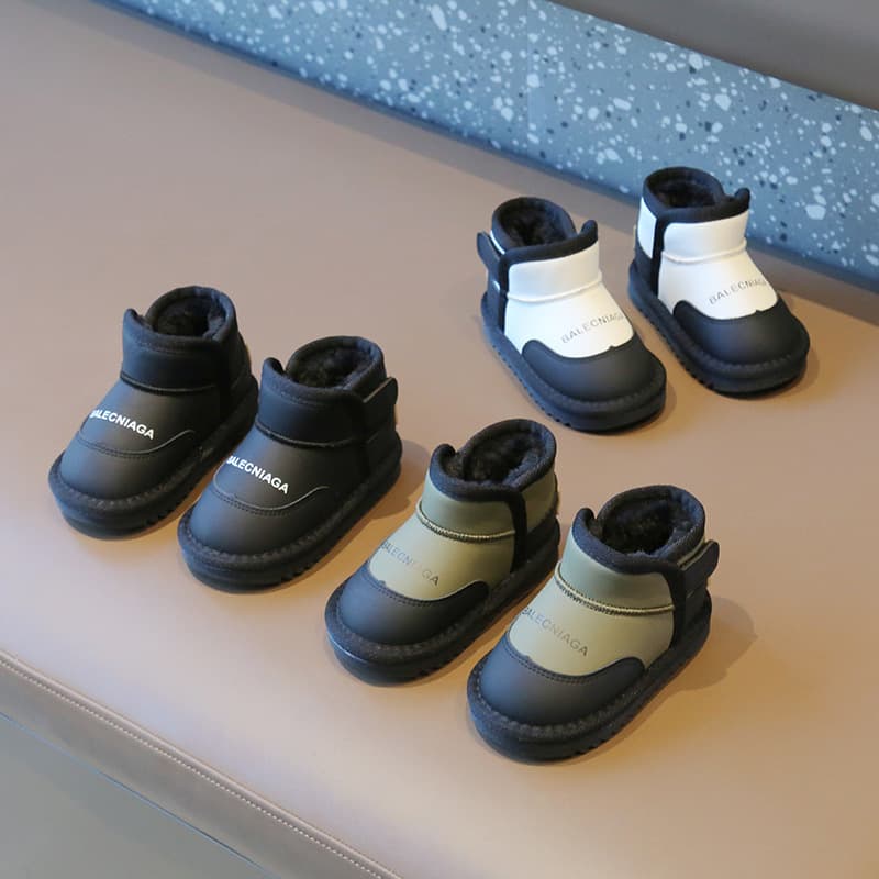 Baby Snow Boots 2025 Winter Boys' Fleece-Lined Cotton Shoes Girls' Infants Walking Shoes Warm Snow Boots Drop Shipping