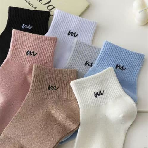 Women's Spring and Summer Thin Socks, Moisture-Wicking, Breathable, Simple and Versatile Sports Socks, Student Socks, Zhuji Socks