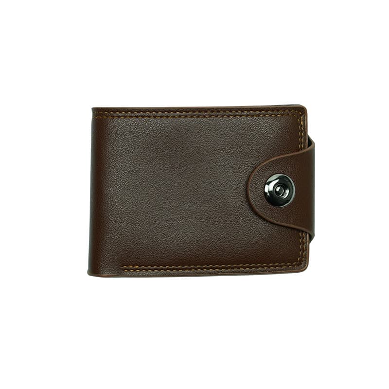 New Magnetic Snap Business Casual Leather Wallet for Young Men, High Cost Performance, Bulk Stock Available for Wholesale