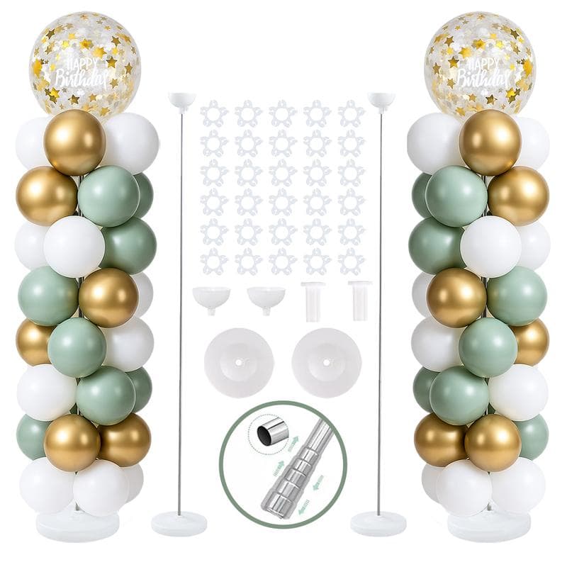Balloon Column Kit Balloon Bowl Holder Telescopic Rod Stand Set Balloon Arch Support for Birthday Wedding Party