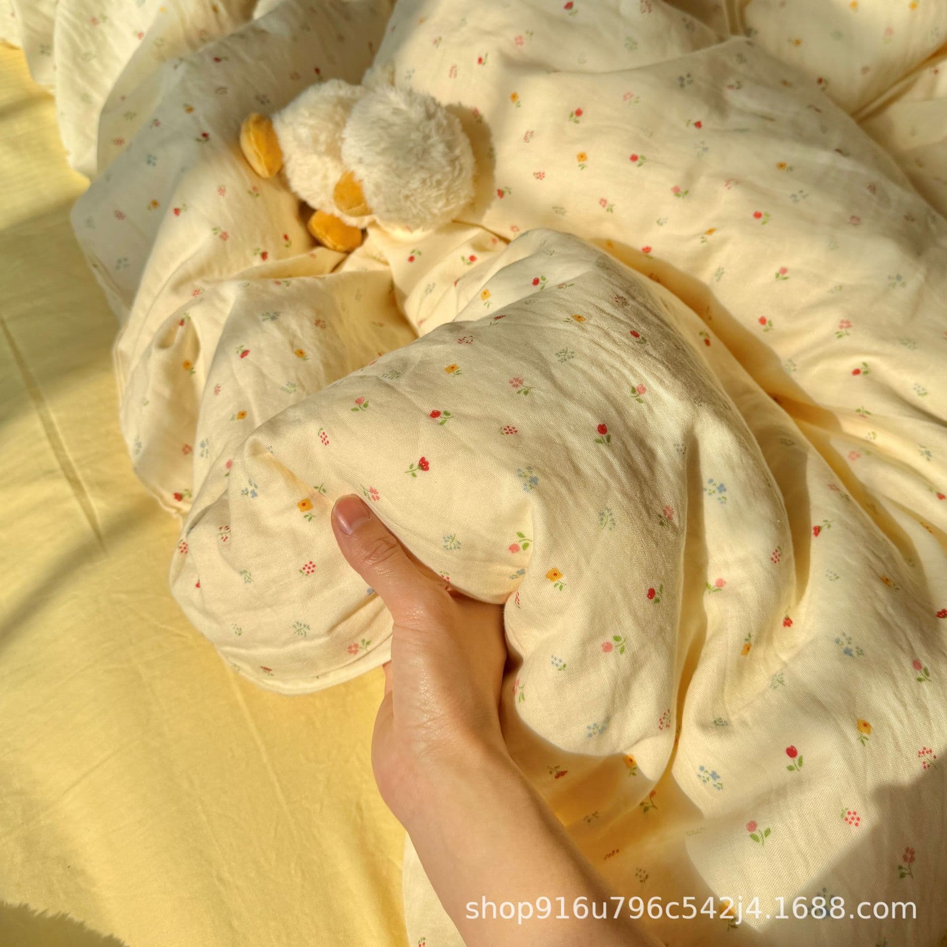 Class A Maternal and Infant Grade All-Cotton Breathable Double-Layer Gauze Four-Piece Set Pure Cotton Gauze Duvet Cover Bed Sheet Dormitory Student Three-Piece Set