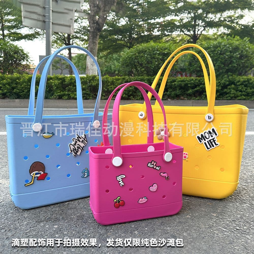 eva beach bag large capacity waterproof hole bag can be used as DIY jewelry accessories ins style Korean fashion handbag
