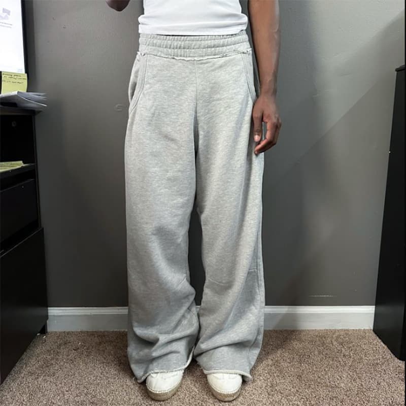 2025 hot style personalized street gray casual pants for couples baggy sweatpants pants