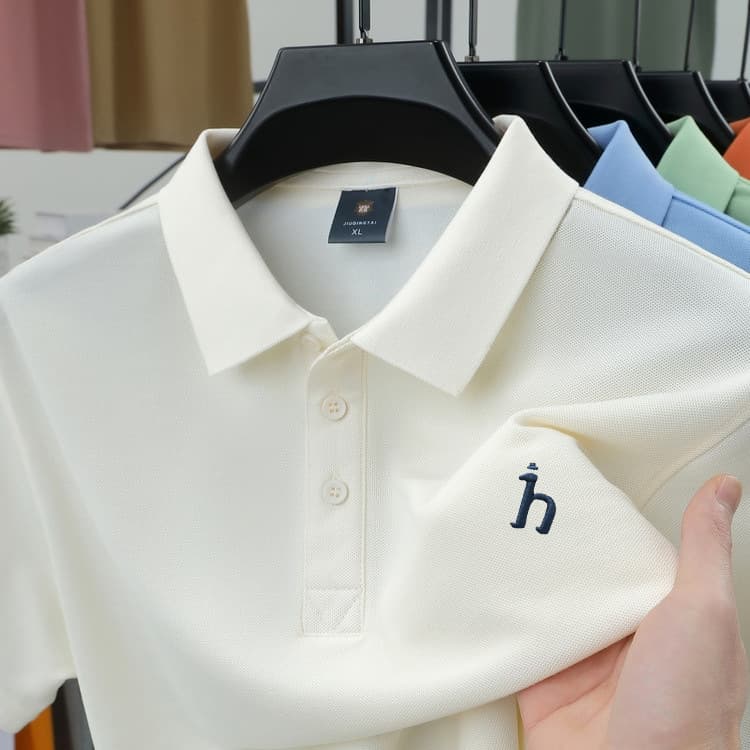 【Plus Size】Hagost Extra Large 100% Cotton Summer Loose Short Sleeve Polo Shirt for Men