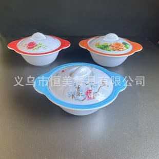New 30% Melamine Export to Africa Large Round Melamine Covered Bowl with Handle
