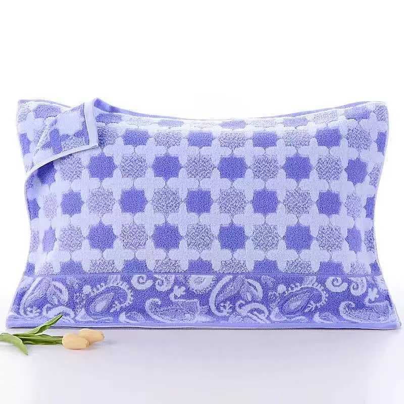 Double-sided terry loop pillow towel, pure 32-ply old-fashioned style, all-cotton cartoon pillow towel, extra thick and large.