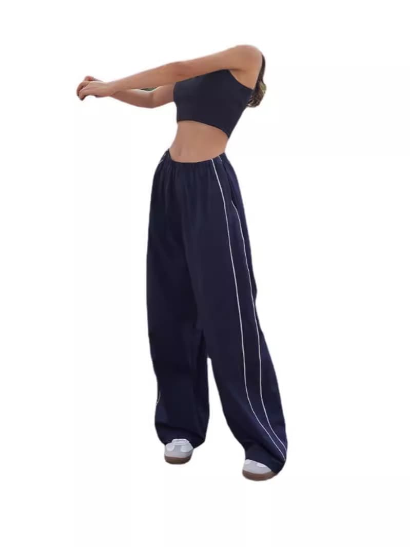 Amazon US/EU Export 2024 New Style Casual Drawstring Elastic Waist Multi-Color Long Pants