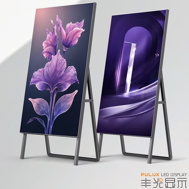 Portable 44" Foldable Slim Bright LED Poster Stand