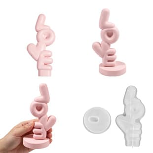Cross-Border LOVE English Letter Word Candle Silicone Mold, Resin DIY Valentine's Day Aromatherapy Gypsum Ornament