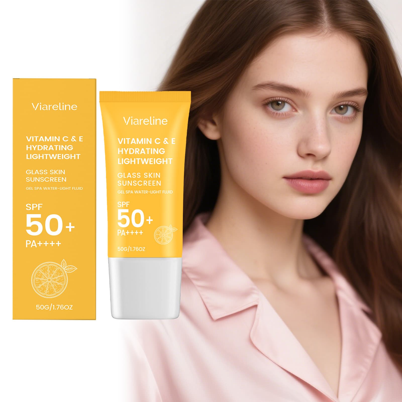 Viareline Hydrating Lightweight Protective Cream Lightweight Skincare That Locks in Moisture, Is Translucent, Refreshing, Non-Sticky, and Evens Out Skin Tone