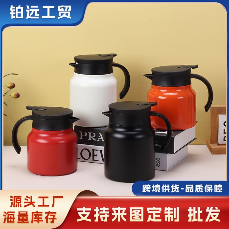 316 Stainless Steel Insulated Teapot, Large Capacity, Temperature Indicator, Tea and Water Separation, Customizable Pattern
