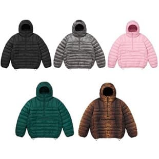 Sup 25FW Micro Down Pullover Ultra-Light Half-Zip Ribbed Down Jacket